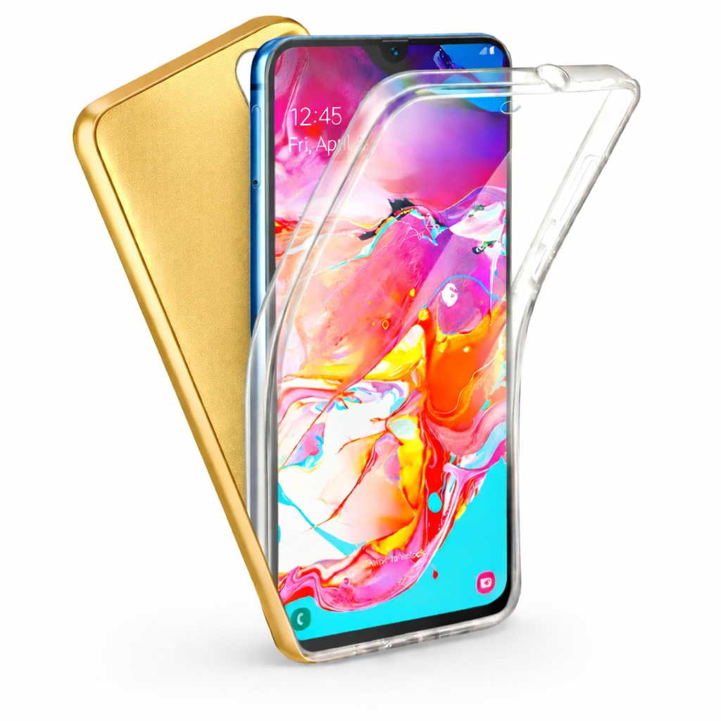 Πλήρης κάλυψη 360° εμπρός & πίσω για Huawei Y6 Prime 2018 - Χρώμα: Χρυσό